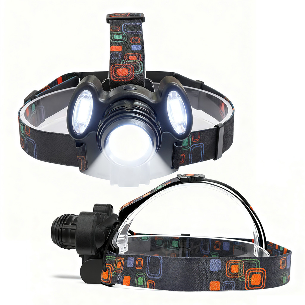 Lanterna De Cabeça Profissional LED Tática Pesca Bike Foco Regulável