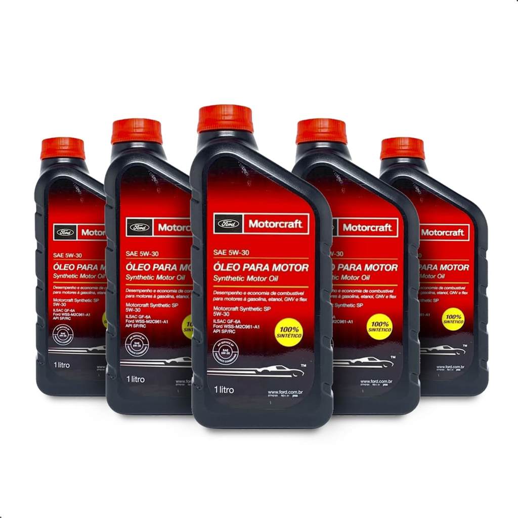 Kit 5 Oleos 5w30 Sintetico Sae Motorcraft Focus 2019 A 2019