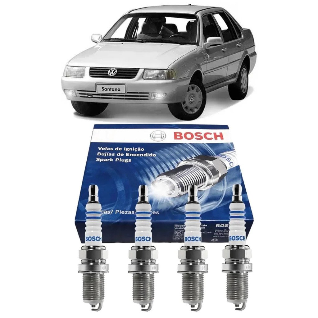 Vela de Ignição Volkswagen Santana/Quantum MI 1.8 2.0 8V 1996-2006 Bosch SP05 F000KE0P05 Original Alta Qualidade 
