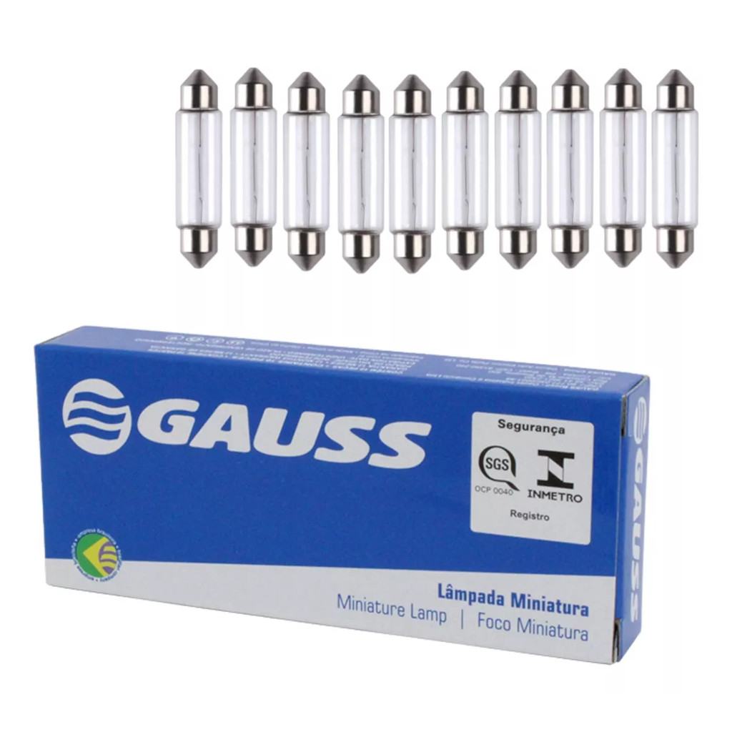 10 LAMPADAS TORPEDO C5W - 24V - 5W - INCOLOR UNIVERSAL em Oferta na Shopee