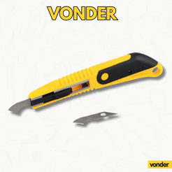 Estilete para Acrílico Profissional 140 mm com 2 Lâminas – Vonder