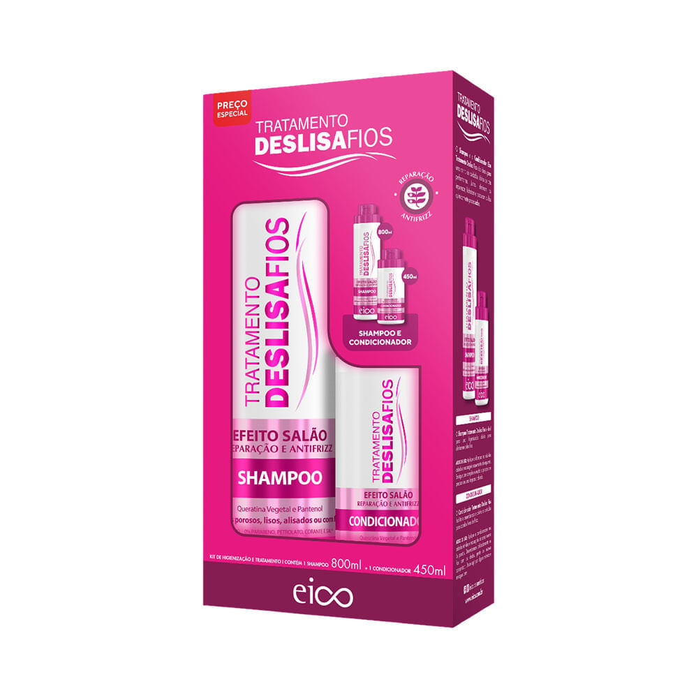 Kit Eico Efeito Salão Deslisa Fios 1,25L em Oferta na Shopee