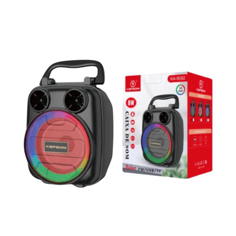 CAIXA DE SOM KAPBOM 8W RGB KA-8002