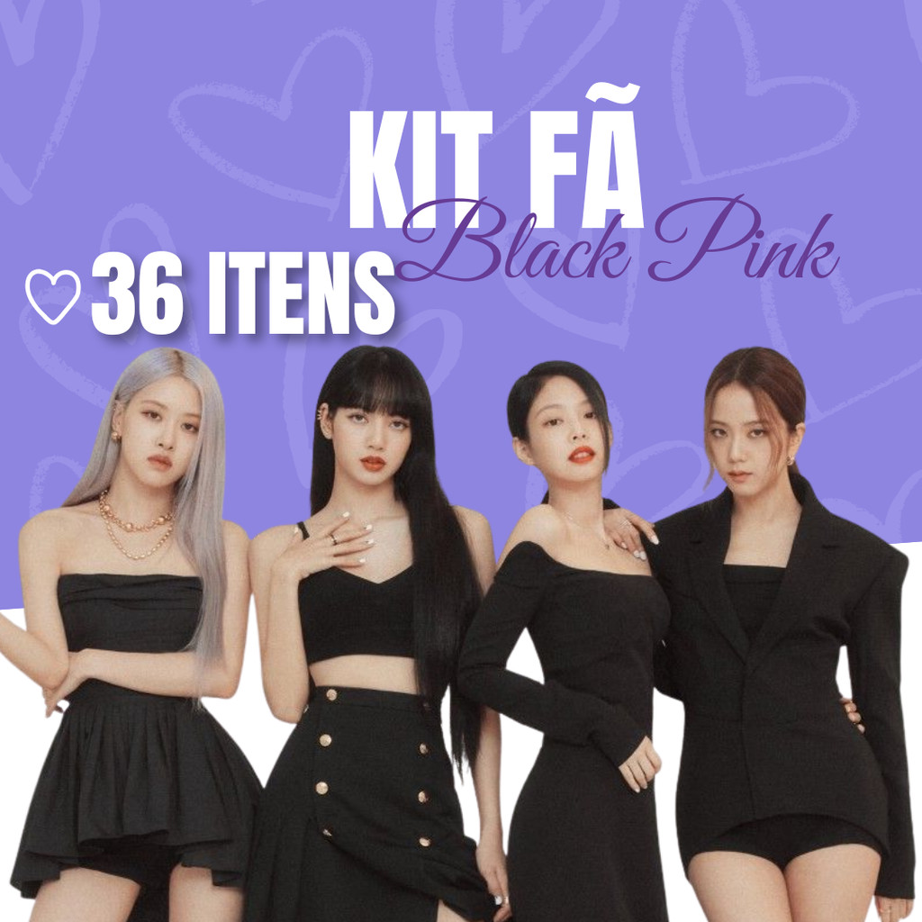 KIT FÃ BLACK PINK - 36 ITENS EXCLUSIVOS em Oferta na Shopee