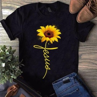 PLUS SIZE CAMISETA BLUSINHA FEMININA GIRASSOL JESUS c TrendBox Mania