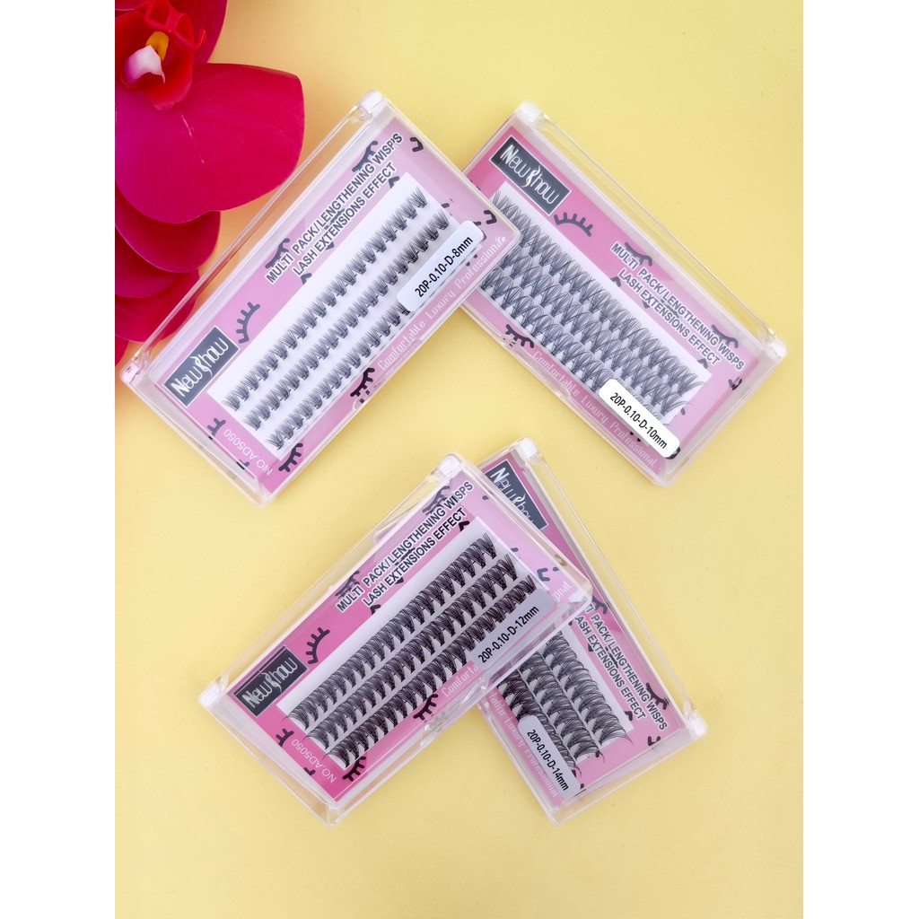 Caixa de Cílios Postiços - Tufos sem Nó - NEW SHOW 20P-0.10-D 8-14MM  T-670-20P em Oferta na Shopee
