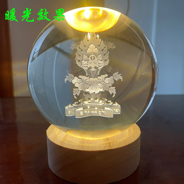 Monnie Jewels (2) Bola de cristal esculpida interna, salão budista, adoração, gravatas de entrada, decoração, enfeites f