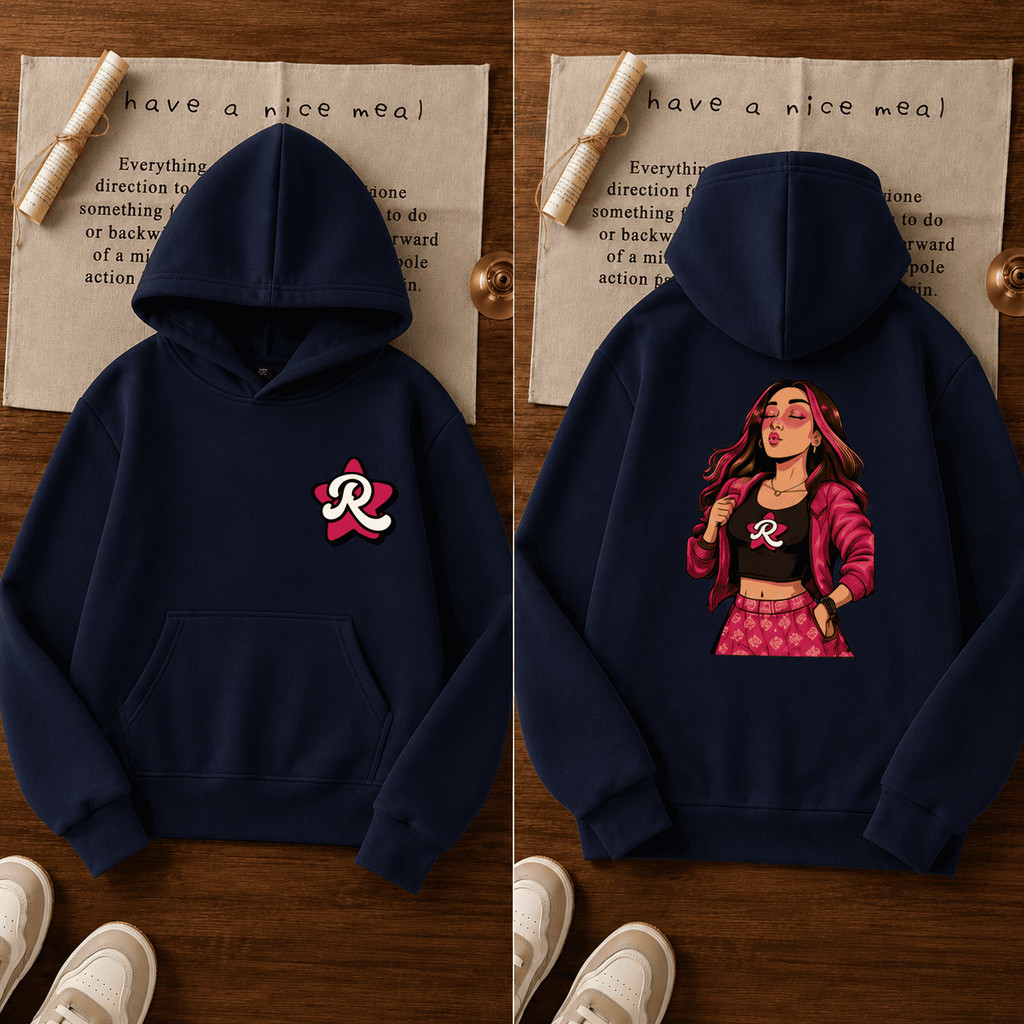 Moletom Infantil Canguru Emilly Vicky Menina Capuz Grupo Rosa Casual Inverno Confortável Escolar Personagem Moda Frio