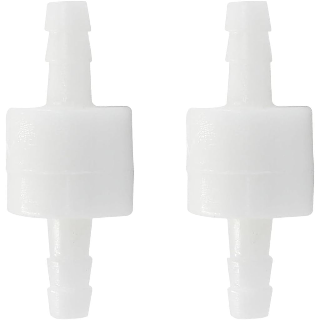 2 Peças Válvula de Retenção Unidirecional de 1/4", Resistente ao Ozônio, Plástico PVDF, Válvula de Retenção Unidireciona
