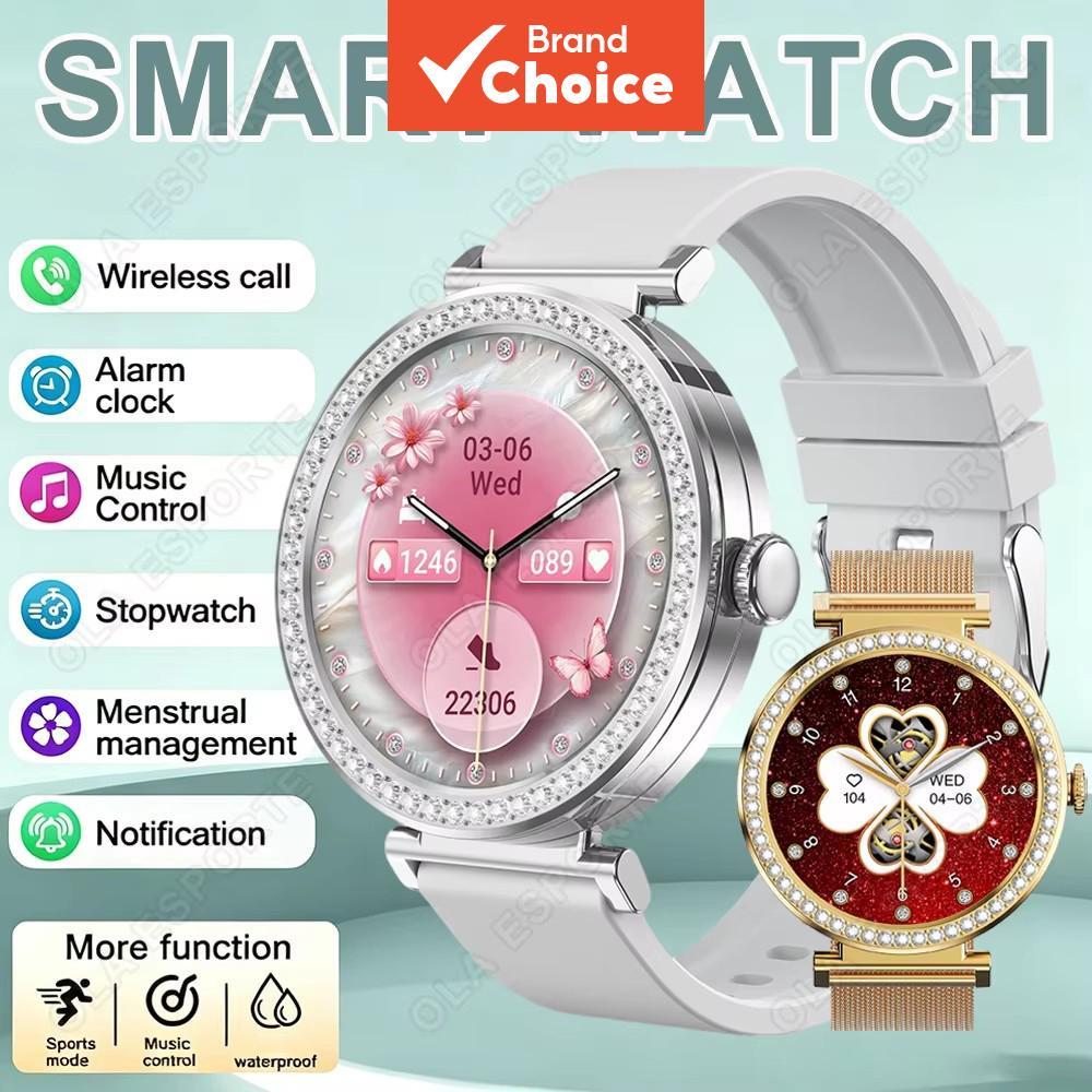 Novo Relógio Inteligente Feminino 360*360 Tela HD Pulseira Esportiva Personalizável Discagem Chamada por Voz Smartwatch