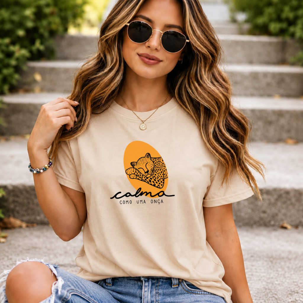 Camiseta T-Shirt Feminina 100% Algodão Blusa Premium Estampada Confortável Engraçada Basica Casual