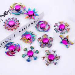 Colorido Fidget Spinner Metal Adulto Dedo Descompressão Dedo Menino edc Spinning Spinning Spinning Spi