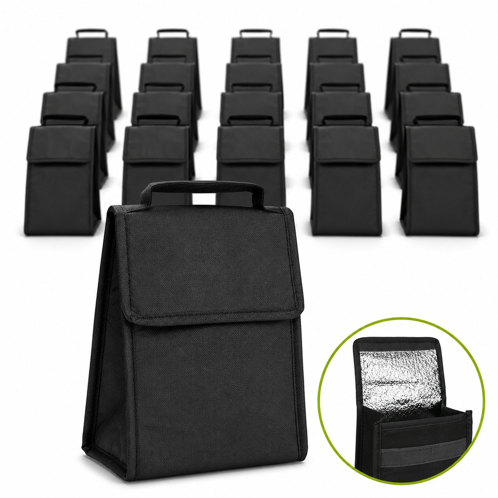 Kit 20 Bolsa Sacola Isotermica Dobravel Lancheira 3 Litros