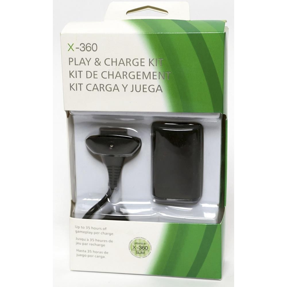 Bateria e Cabo Carregador para Controle Xbox 360 Fat e Slim
