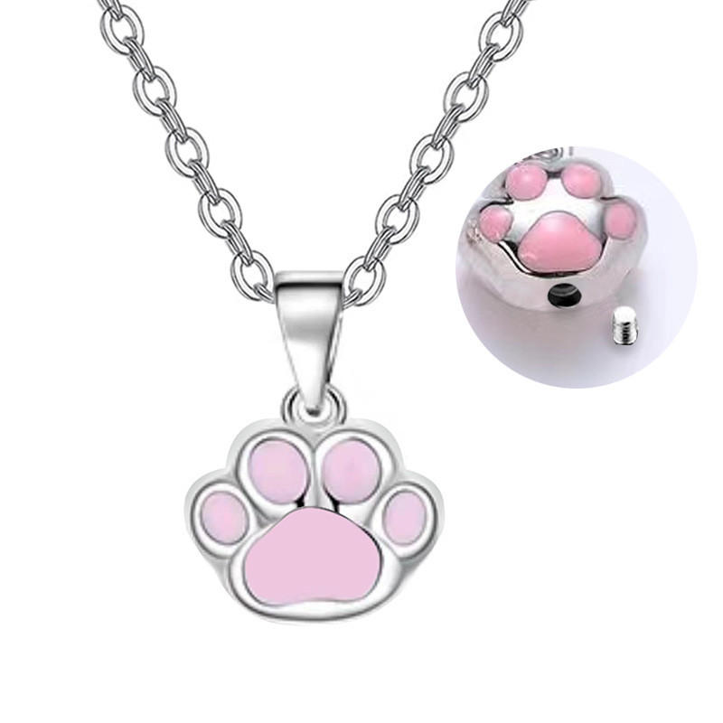 Pet urna colar，Pet cão pet gato lembrança，Pet cremação memorial pingente，Pet cinzas colar