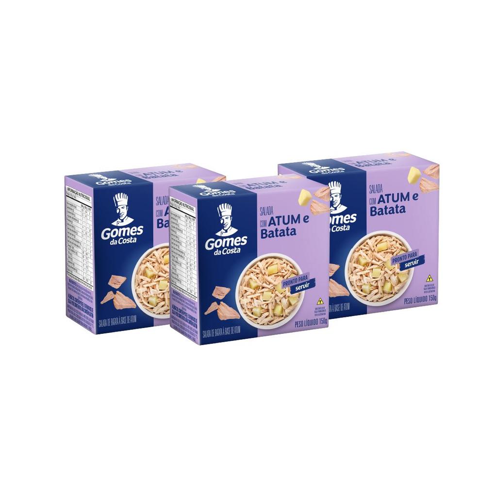 Kit 3 UN - Salada com Atum e Batata - 150g - Gomes da Costa