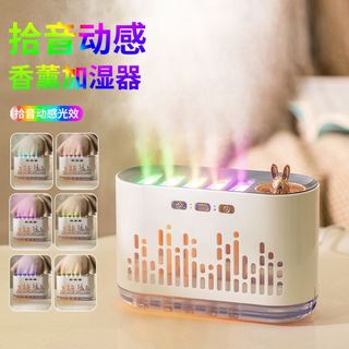 2025 novo estilo umidificador de captação dinâmica óleo essencial Aroma difusor Desktop chama casa silencioso quarto col