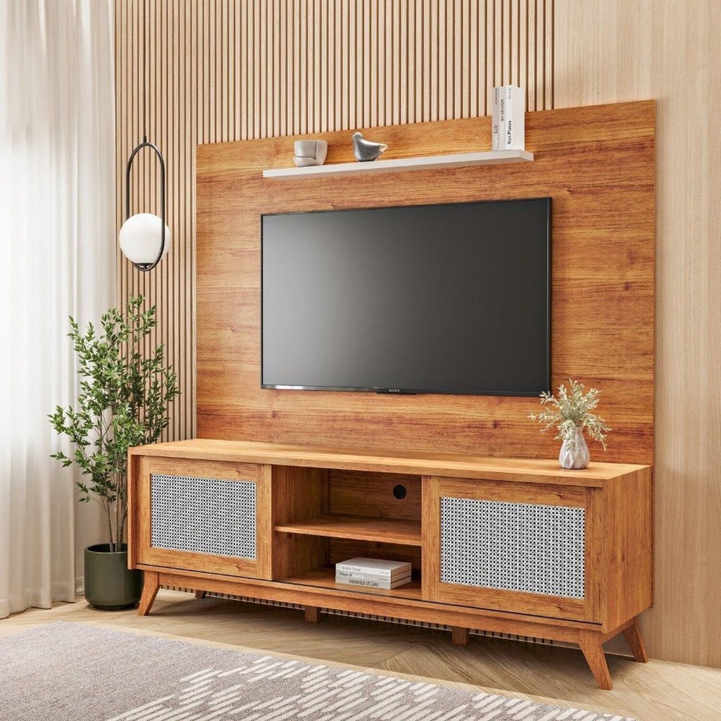 Estante para TV e Home Theater até 65 Polegadas 180,5CMX180CM 2 Portas 2 Prateleiras Orion