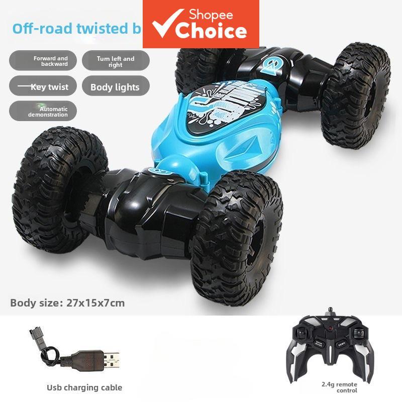 Carro de acrobacias giratório controlado por gestos, veículo RC 4WD transformável com luzes LED, controle de deriva,
