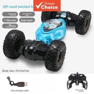 Carro de acrobacias giratório controlado por gestos, veículo RC 4WD transformável com luzes LED, controle de deriva,