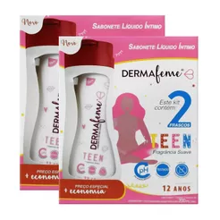 Kit 2 Sabonete Íntimo Dermafeme Teen com 2 Unidades de 200ml cada