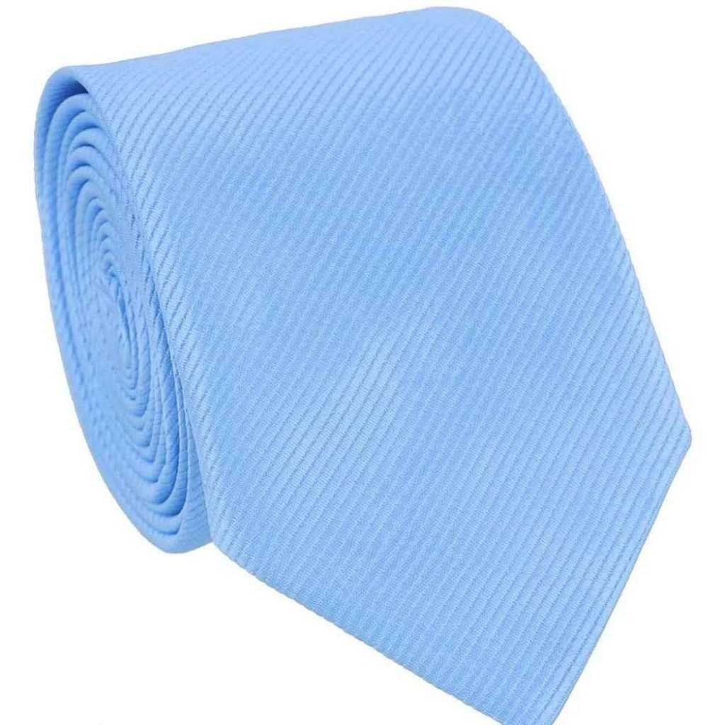 Gravata Social Slim Lisa Azul Bebê Casamento Padrinho Noivos