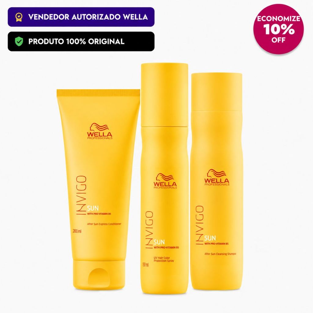Wella Invigo Sun Original | Escolha Sua Opção: Shampoo 250ml, Condicionador 200ml ou Leave-In 150ml | Proteção Solar