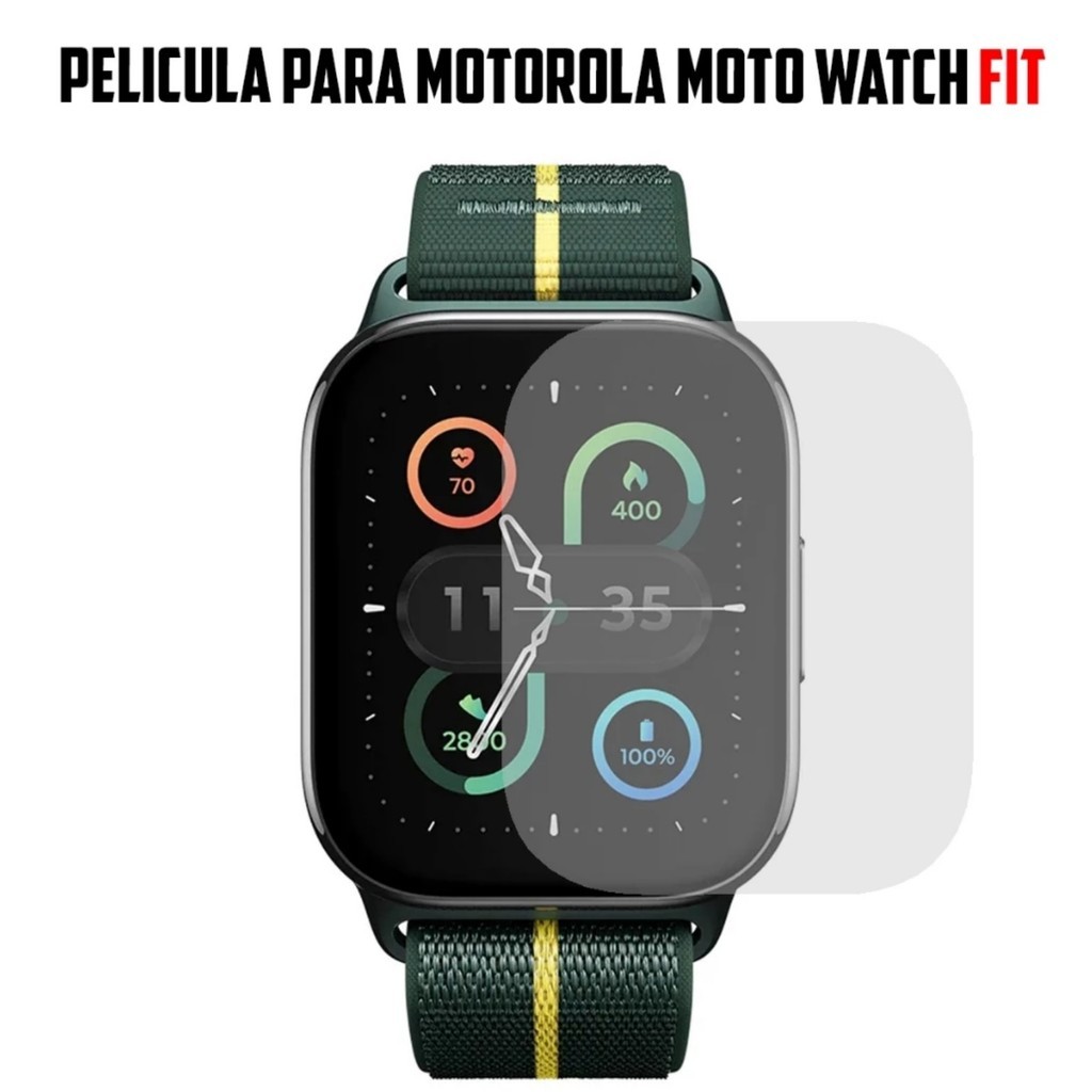 Película De Hydrogel Compatível Relógio Smartwatch Motorola Moto Watch Fit