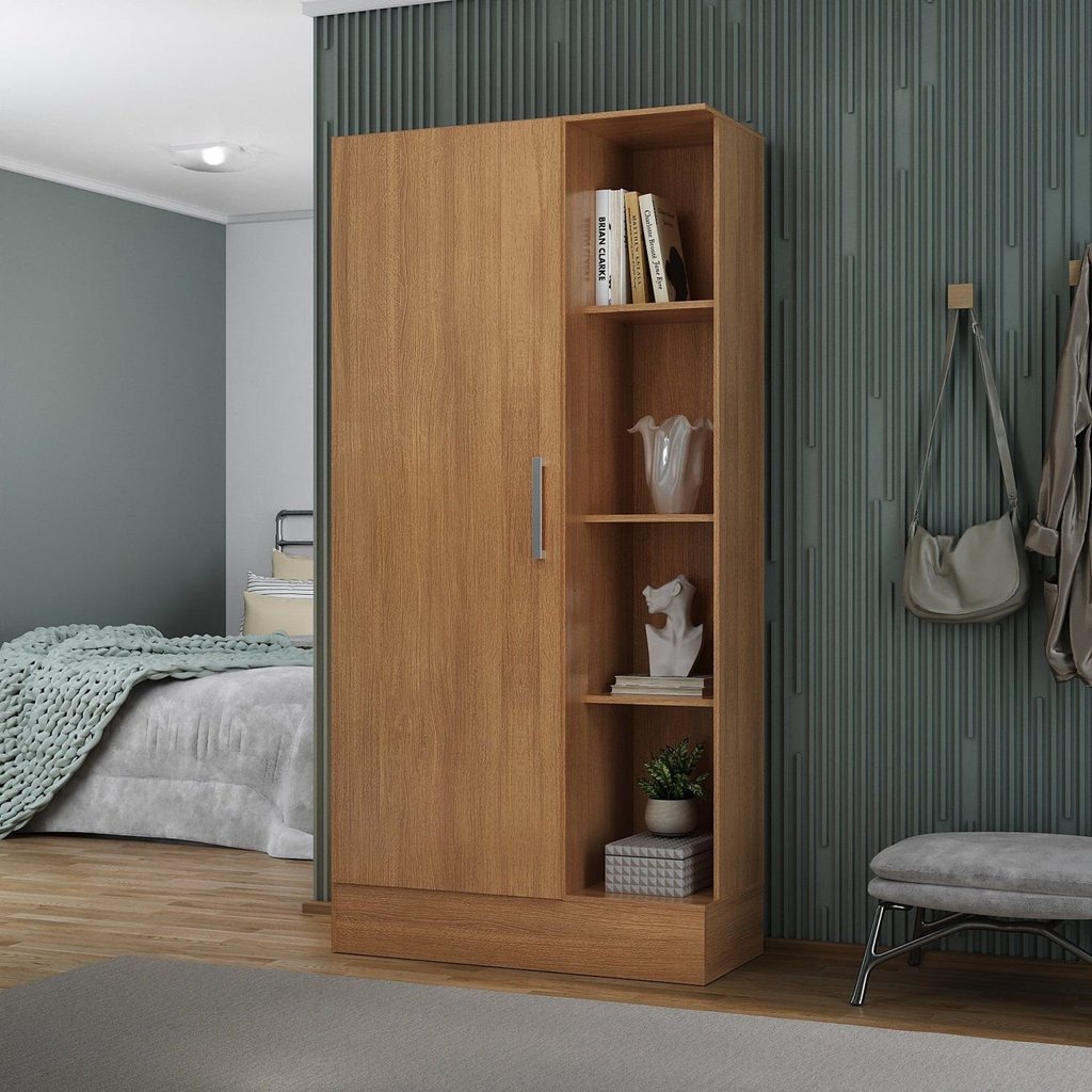 Sapateira para Quarto 1 Porta 7 Prateleiras Espresso Móveis Cinamomo