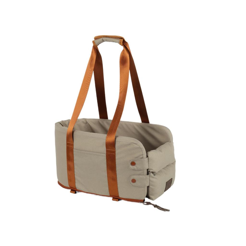 Bolsa de Transporte Pet Up4you Pequena para Carro e Console Ajustável - Bege