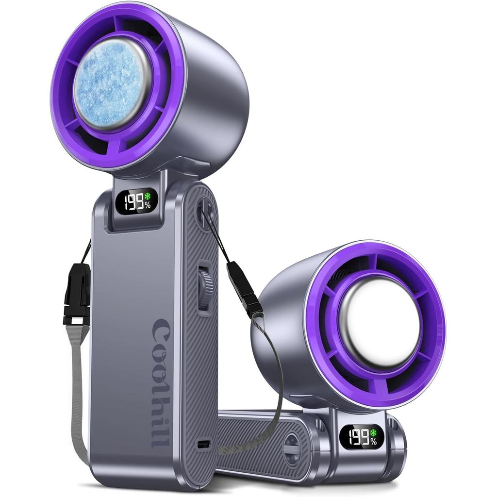 Ventilador portátil profissional, equipado com sistema de resfriamento por turbina, recarregável, com 1-199 configuraçõe