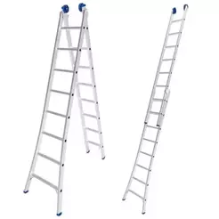 Escada De Alumínio Extensiva 2 X 8 Degraus 2,53 X 4,21 Metros Mor
