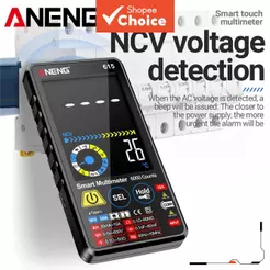 Um Multímetro Digital Inteligente ANENG 615, 6000 contagens, com detecção de corrente CA/CC e tensão, detecção de NCV e