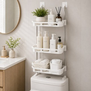Organizador de Banheiro 3 Andares com Rack Plástico Resistente para Cozinha e Lavabo
