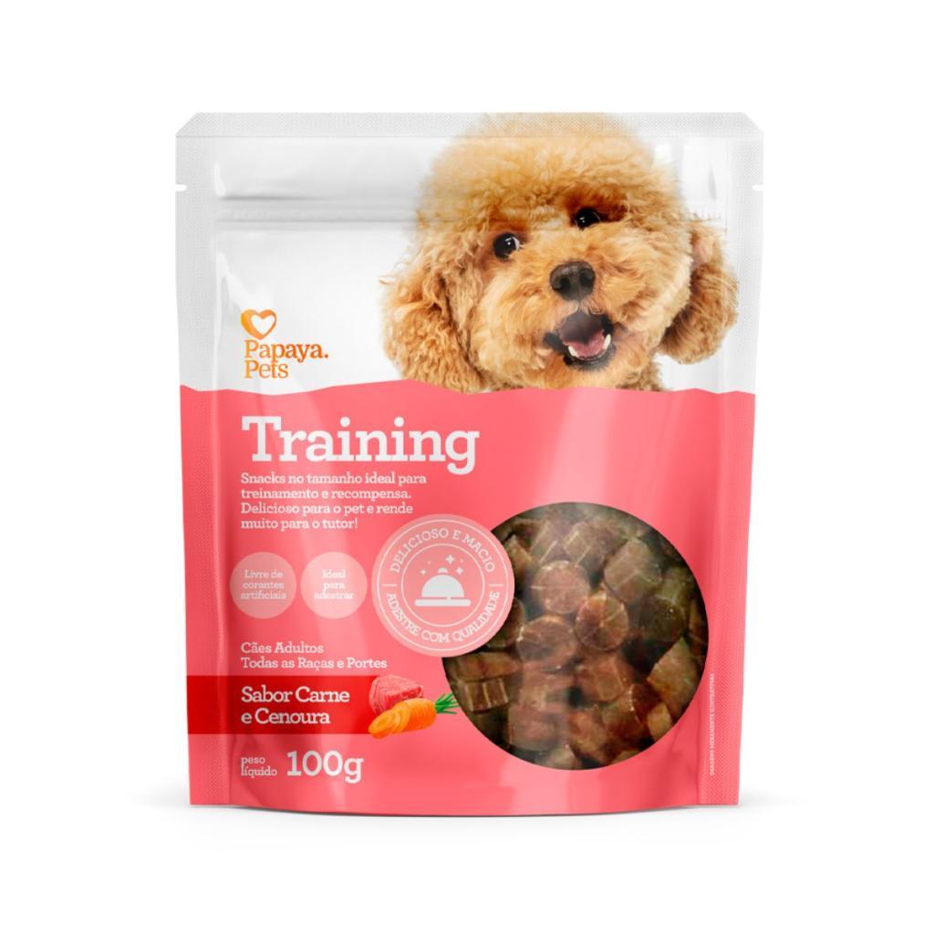 Petiscos P/ Adestrar Cães Training Papaya Carne Cenoura 100g