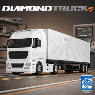 Brinquedo Caminhão Truck Baú 67cm Diamond 52306 Várias Cores Roma / Miniatura / Diversão /  Realista
