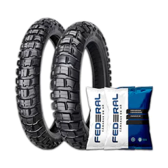 Kit Pneu Ira Dust 90/90-19+110/90-17 + 2 Câmara Bros/Xre By Tortuga