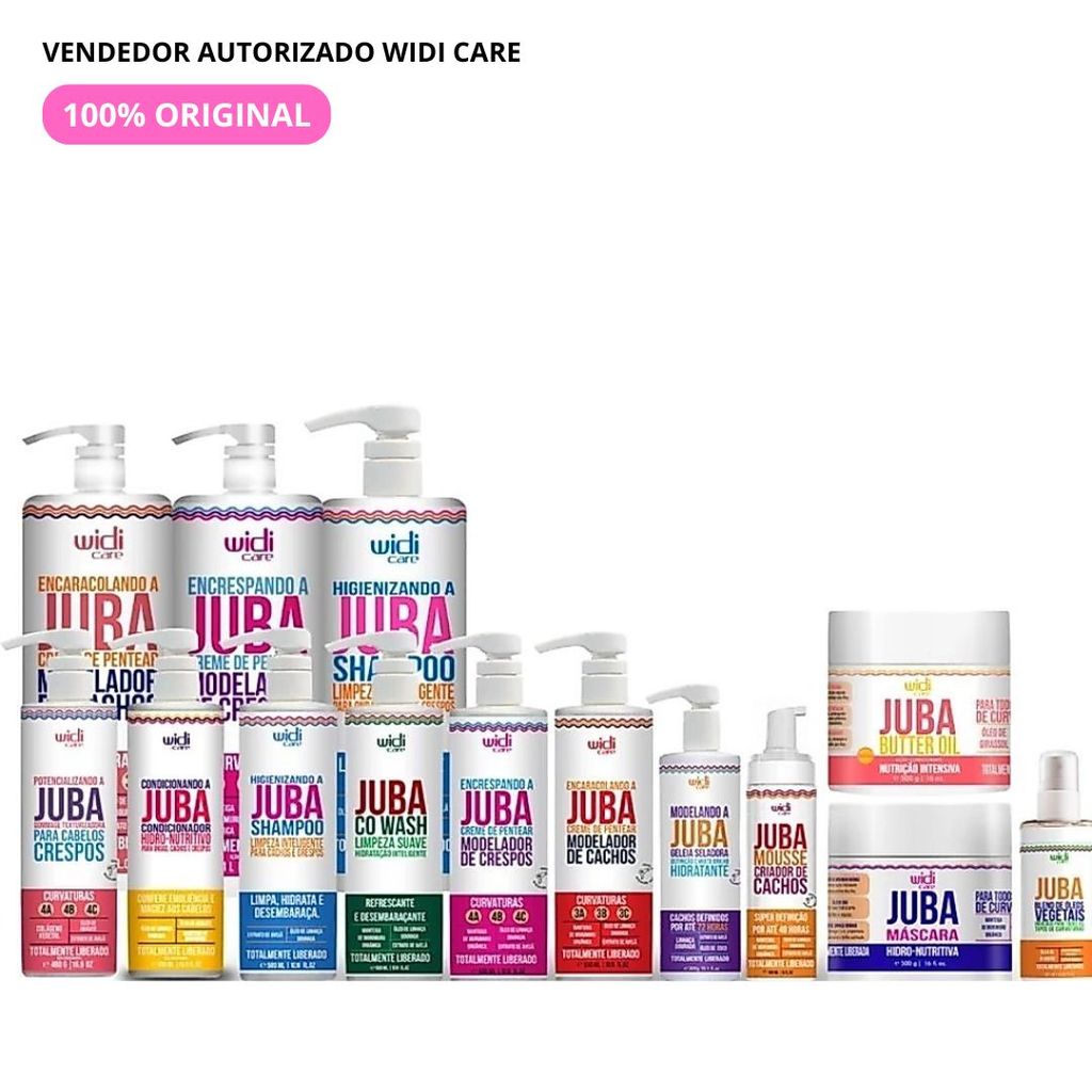 Linha Juba Widi Care – Escolha Seus Produtos e Crie Seu Kit