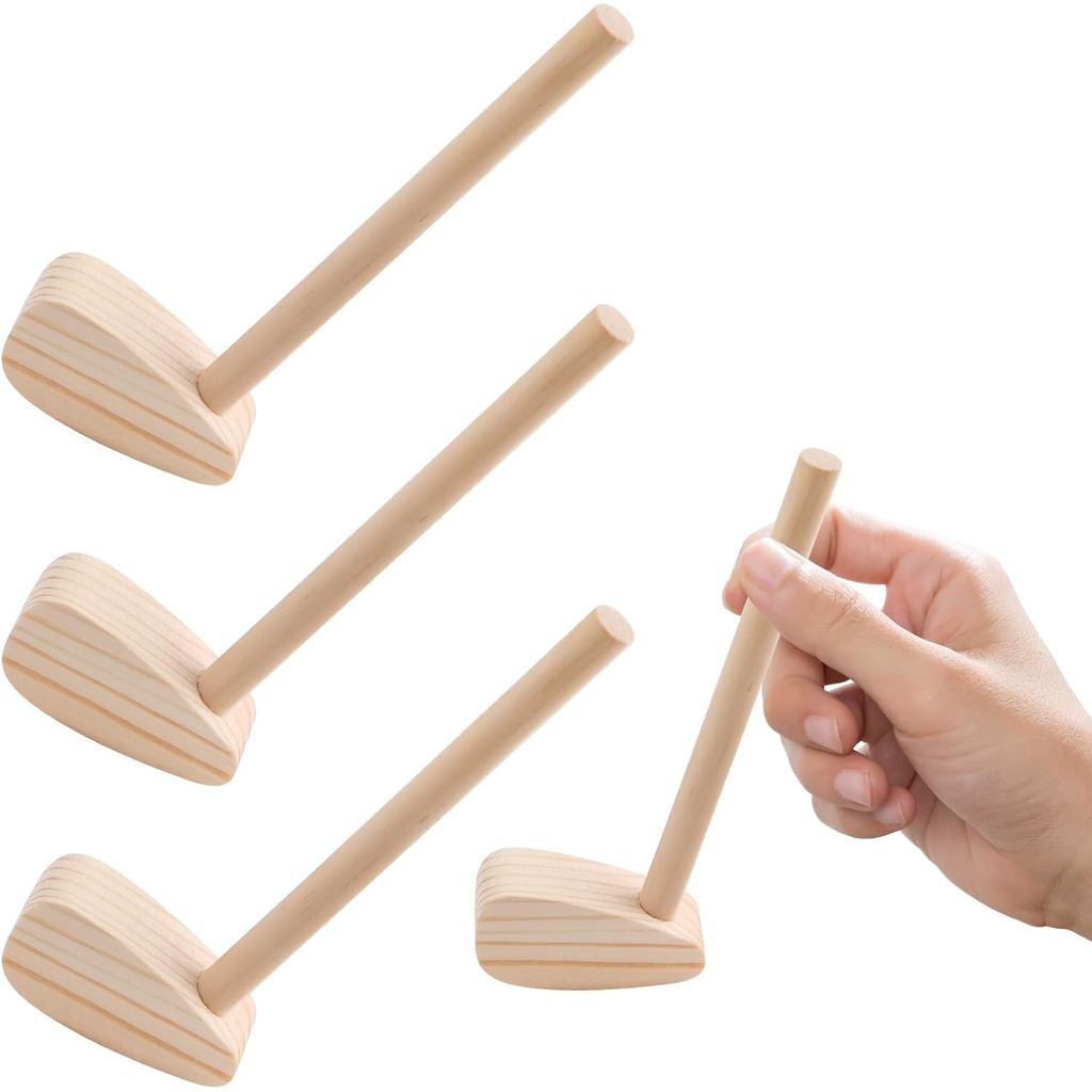 3 Peças de Mini Taco de Golfe para Decorações, Putter de Golfe de Madeira Não Acabado de 6 Polegadas para Projetos de Ar