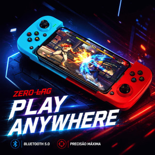 Controle Gamepad Bluetooth 5.0 para Celular Android iOS Extensível com Bateria 350mAh