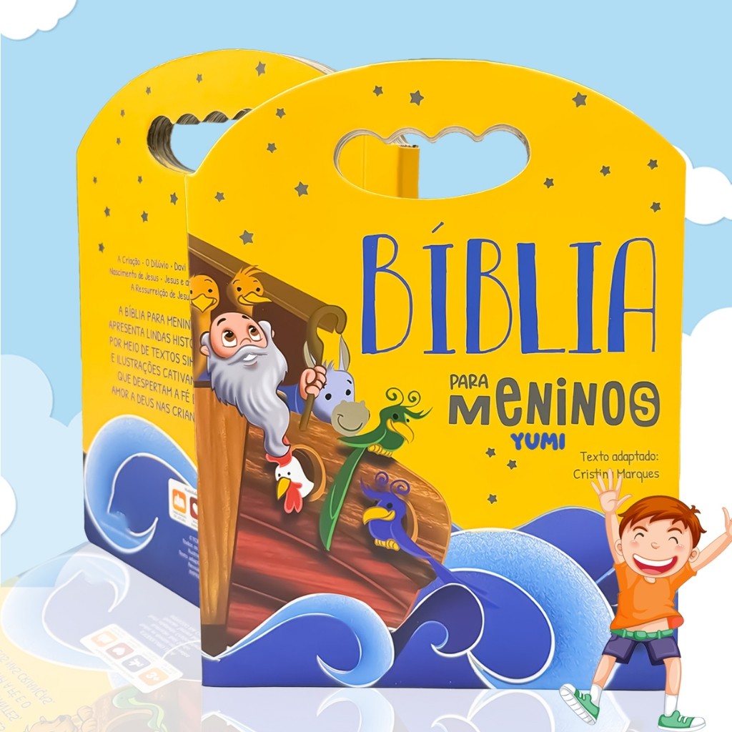 Livro Infantil Biblia Para Meninos Bíblia Infantil Capa Dura Com Alça
