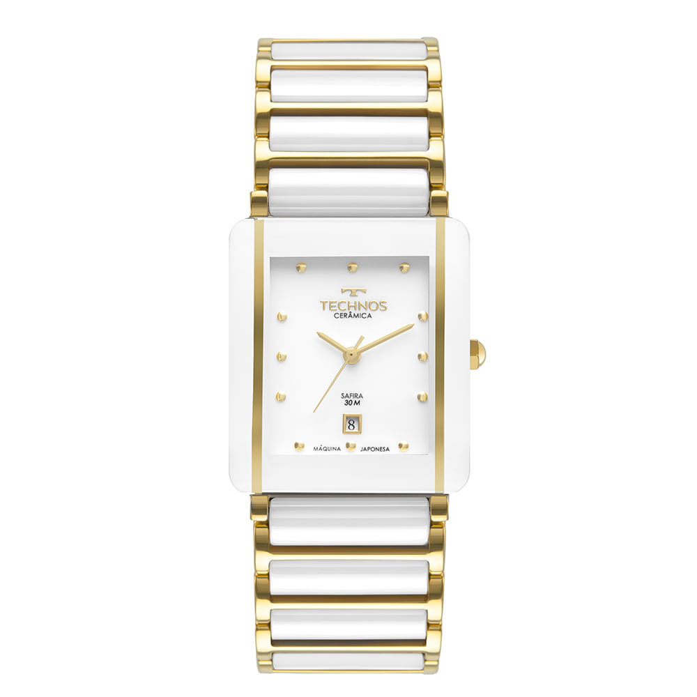 Relógio Technos Feminino Cerâmica Dourado - GN10BA/1B