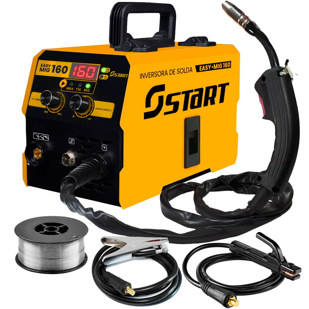 Inversora De Solda 220v Mig Tig E Eletrodo Multi Gas Sem + Arame