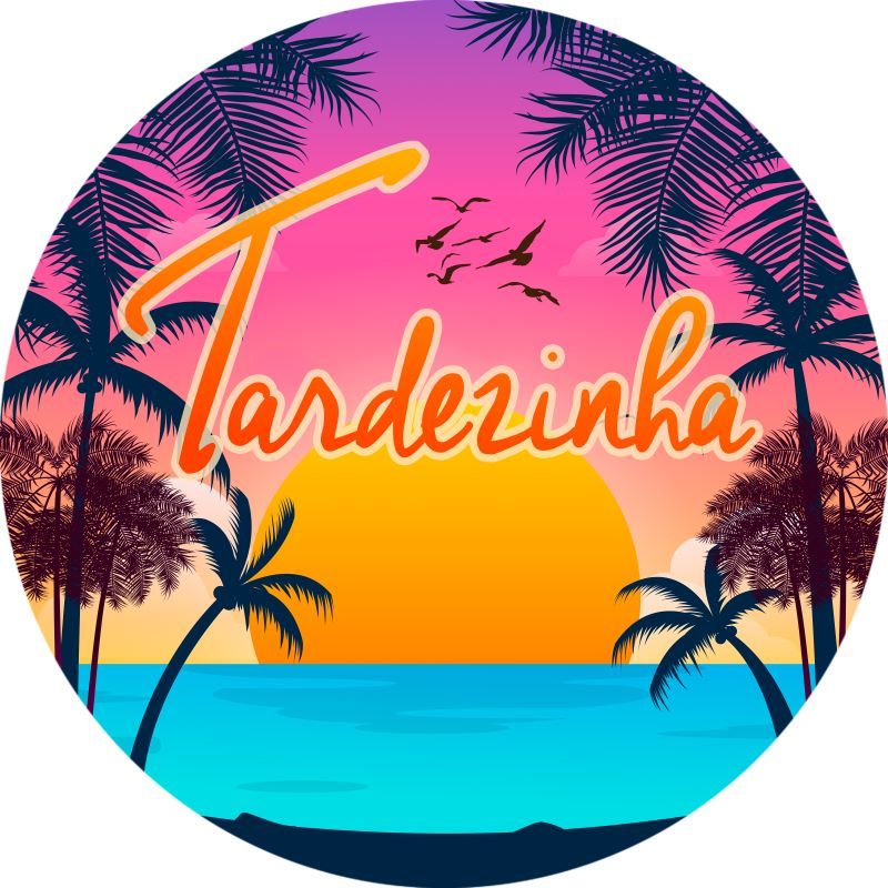Capa Painel Redondo Tardezinha 1,50m Tecido Subli.