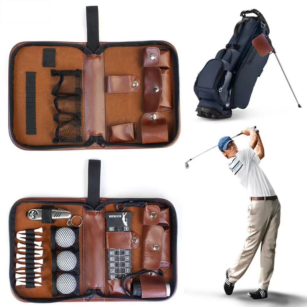 Saco De Ferramentas De Golfe , Armazenamento Multifuncional De Acessórios De Grande Capacidade , Bolsa De Couro Para