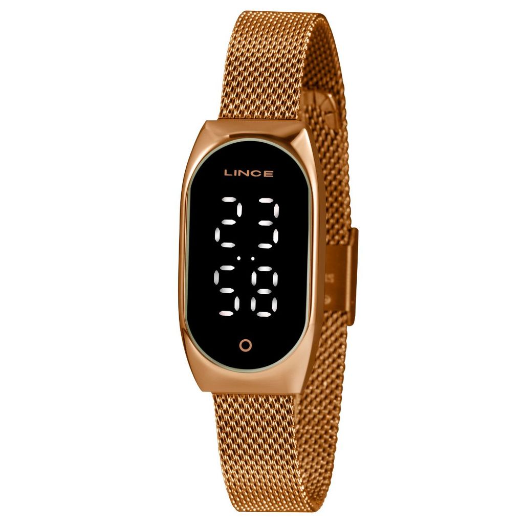 RELÓGIO LINCE FEMININO ROSE GOLD BAND DIGITAL LDR4642L PXRX
