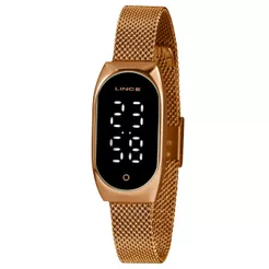 RELÓGIO LINCE FEMININO ROSE GOLD BAND DIGITAL LDR4642L PXRX