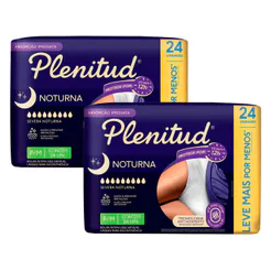 Kit 2 Roupa Íntima Plenitud Noturna Tamanho P/M 24 Unidades Descartáveis Leve Mais Por Menos