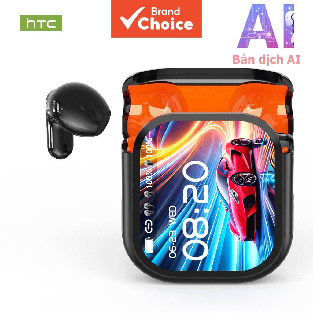 Fones de ouvido HTC NE20 AI com Tradução ao Vivo, Tela LED Inteligente, Som HiFi, Cancelamento de Ruído e Fones TWS para