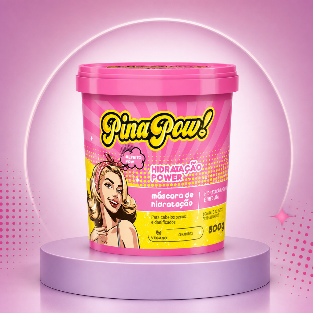 Máscara Pinapow Hidratação Power 500g | Hidratação Profunda | Reparação, Maciez e Brilho para Cabelos Secos